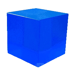 blue rotating cube
