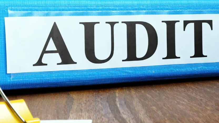 Internal audit concept through a data folder