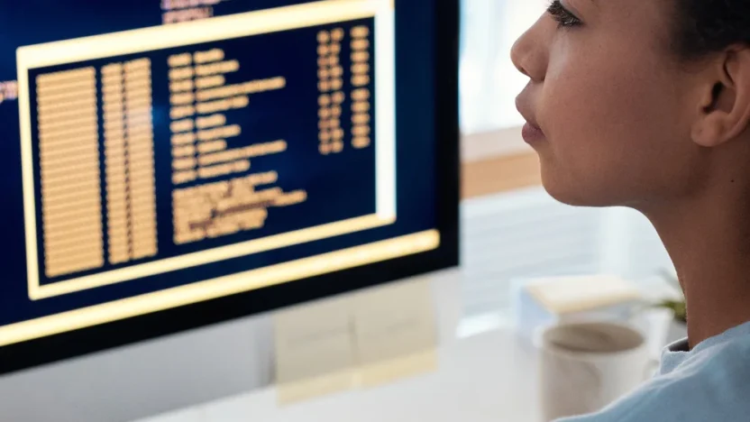 iterative testing woman in front of computer