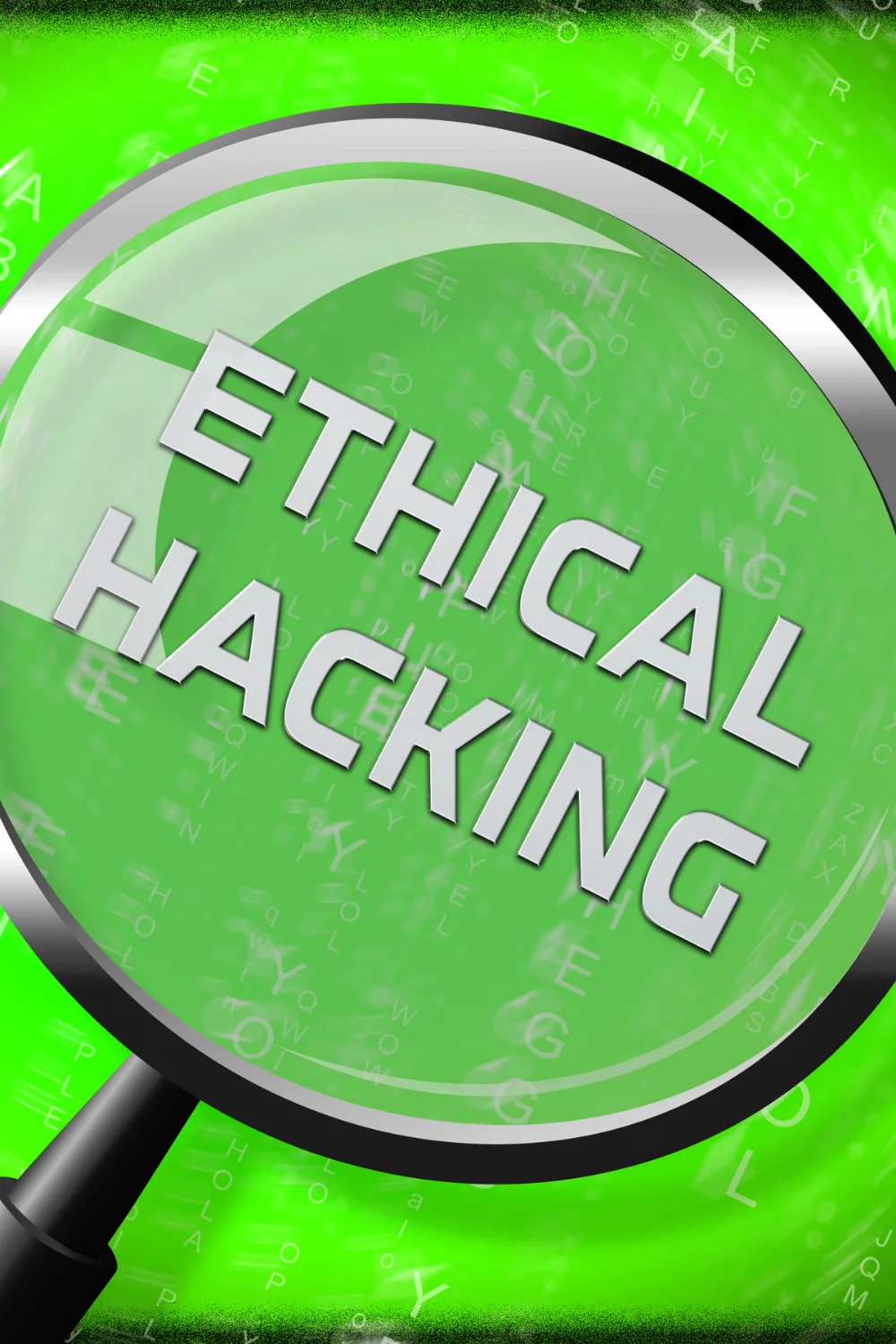 magnifying class looking at ethical hacking