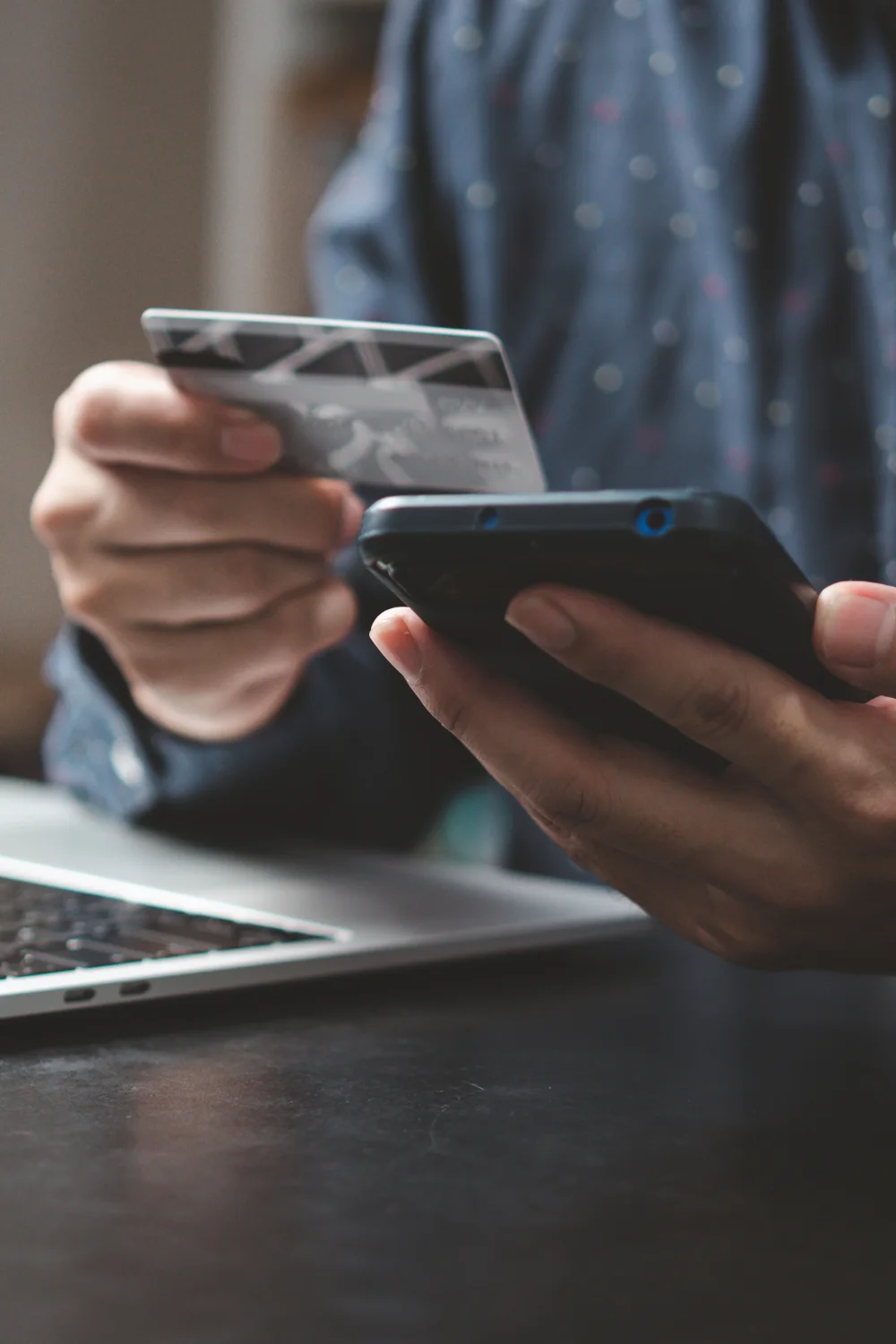 man with credit card