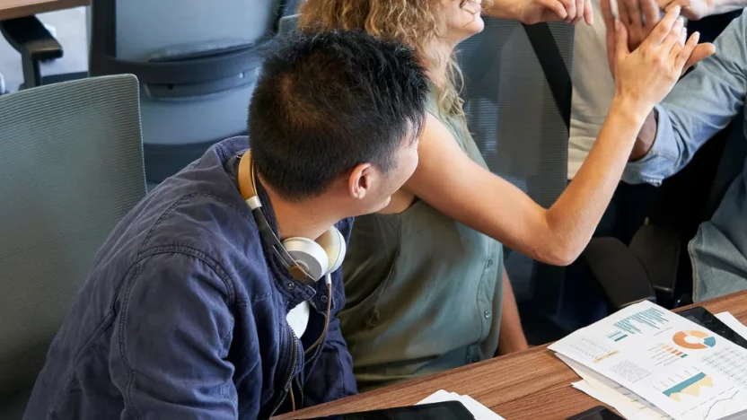 group members working