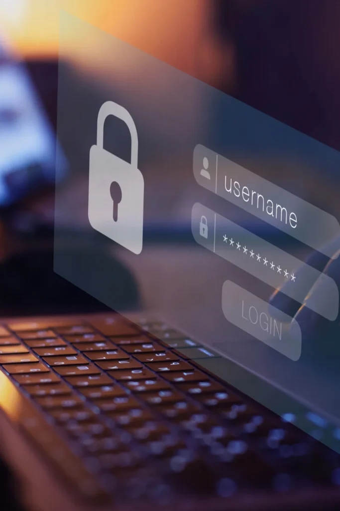 log in on a computer