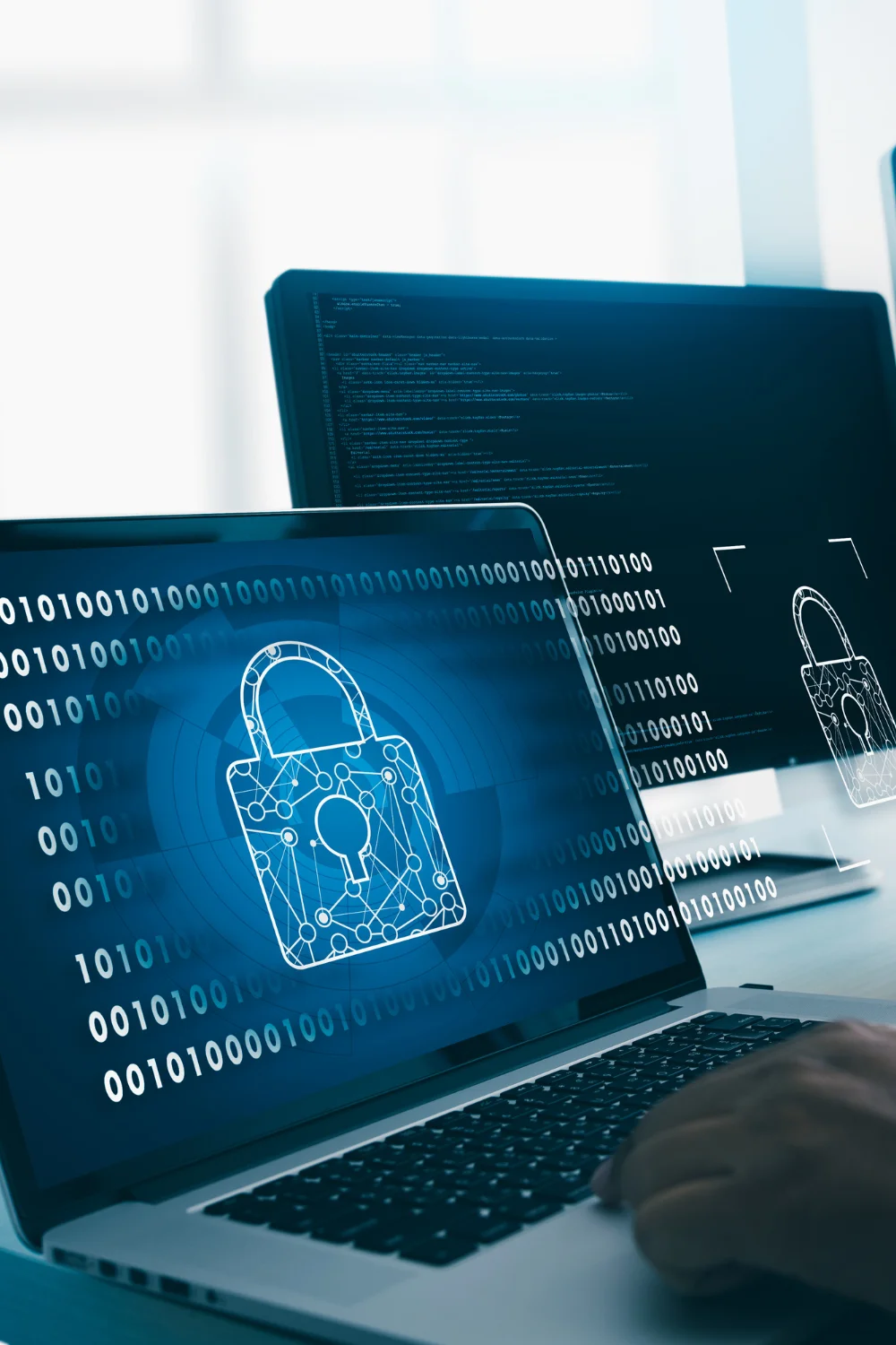 computer with a lock screen